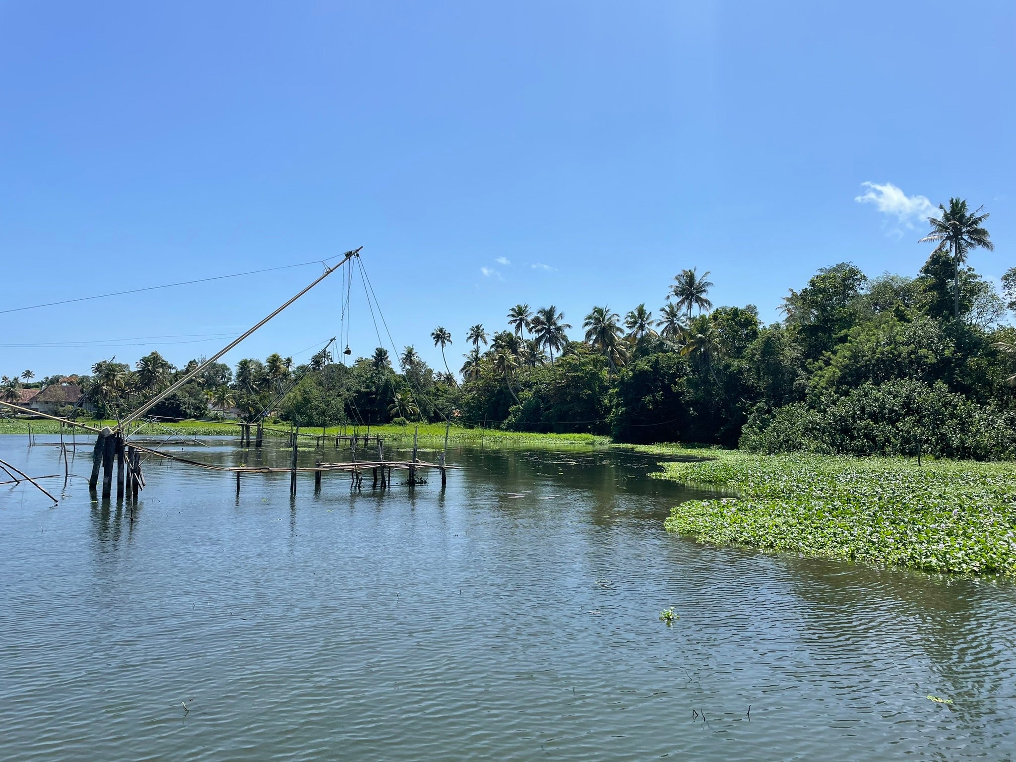 Fishing nets by the water