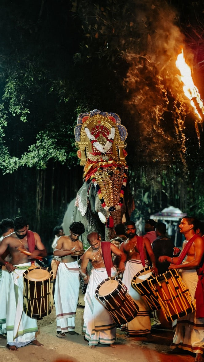 Traditional Kerala performance headpiece